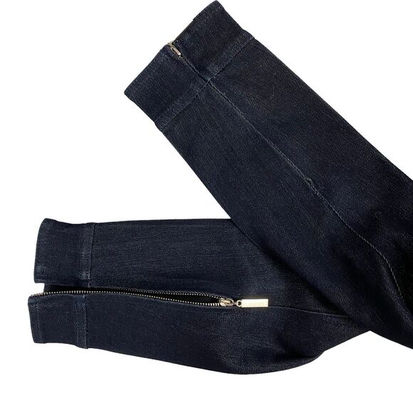 Christine Alexander Jacket Womens Sz Small Blue Zip Up Denim Work Office Capsule - Picture 5 of 16
